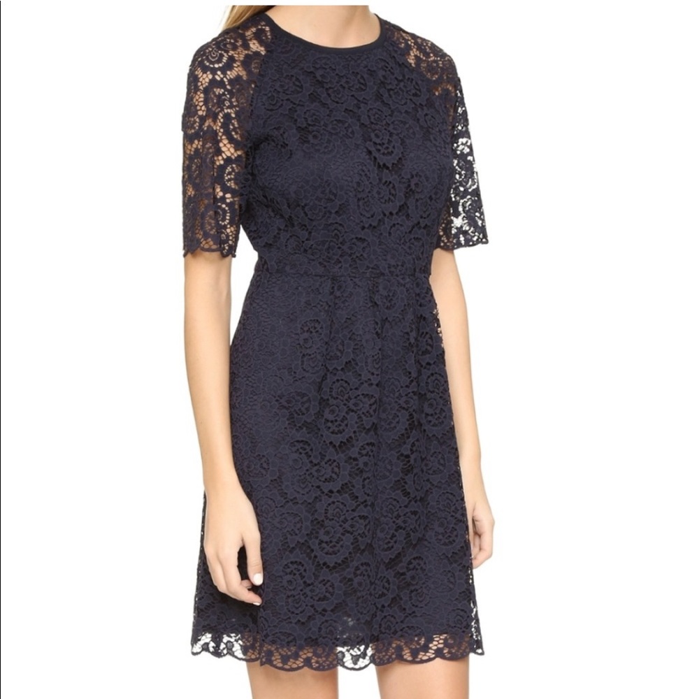 Madewell navy lace dress